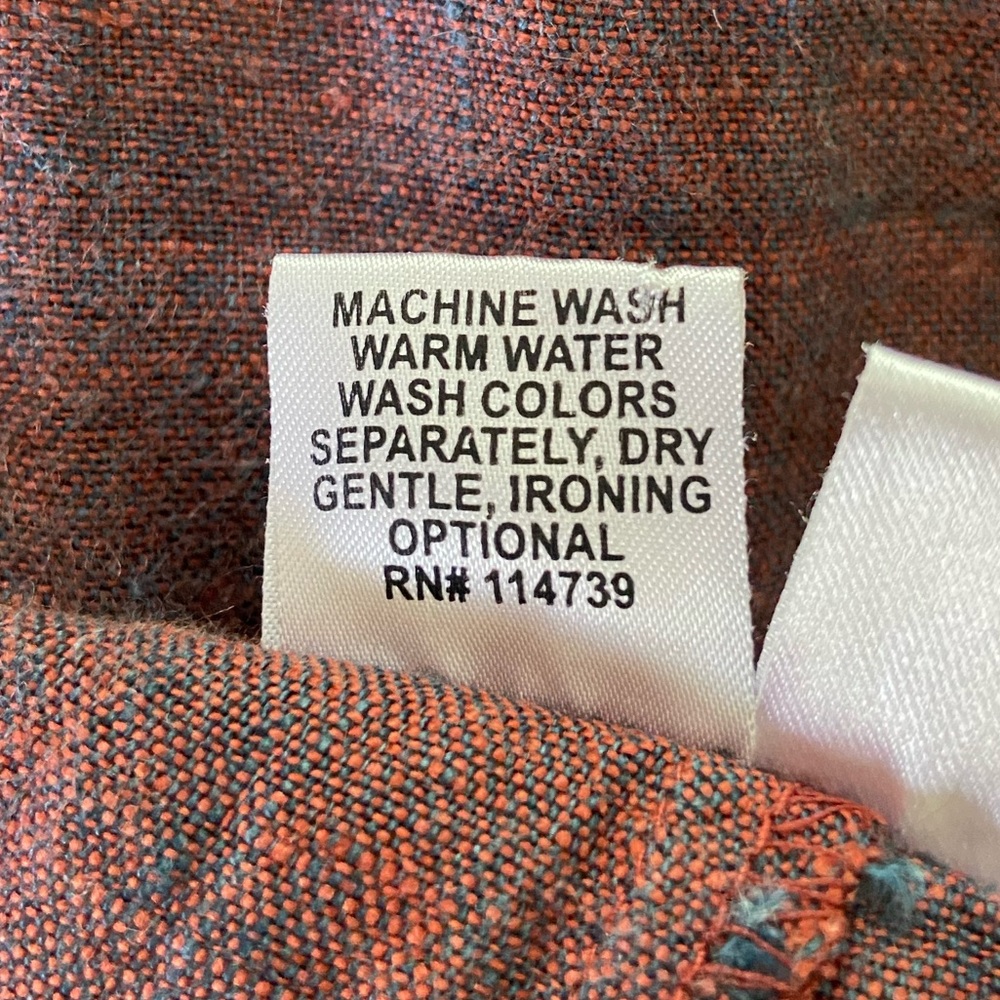 FLAX Linen Pants High Rise Wide Leg Cropped Texture Slub Lagenlook Coastal Sz S - Picture 13 of 14